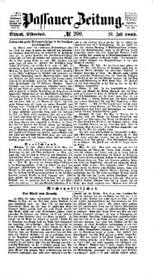 Passauer Zeitung Mittwoch 23. Juli 1862