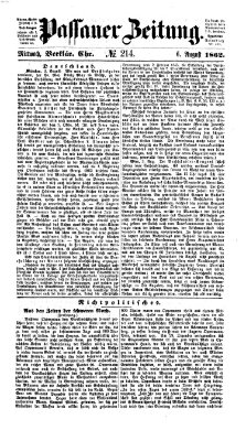 Passauer Zeitung Mittwoch 6. August 1862