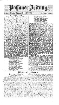 Passauer Zeitung Freitag 15. August 1862