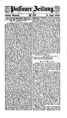 Passauer Zeitung Dienstag 26. August 1862