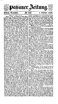 Passauer Zeitung Mittwoch 3. September 1862