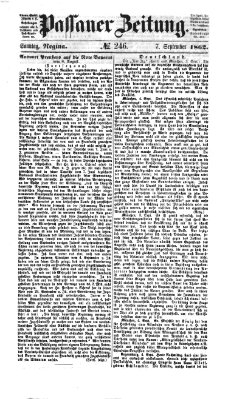 Passauer Zeitung Sonntag 7. September 1862