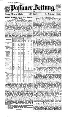 Passauer Zeitung Montag 8. September 1862