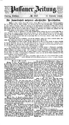 Passauer Zeitung Samstag 13. September 1862