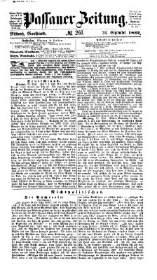 Passauer Zeitung Mittwoch 24. September 1862