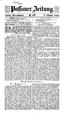 Passauer Zeitung Dienstag 30. September 1862