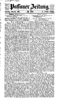 Passauer Zeitung Samstag 11. Oktober 1862