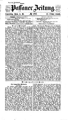 Passauer Zeitung Donnerstag 23. Oktober 1862