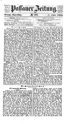 Passauer Zeitung Mittwoch 29. Oktober 1862