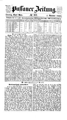 Passauer Zeitung Dienstag 4. November 1862