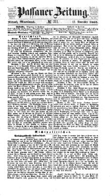 Passauer Zeitung Mittwoch 12. November 1862