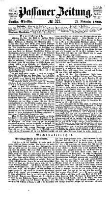 Passauer Zeitung Samstag 22. November 1862