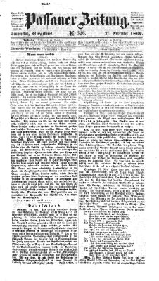 Passauer Zeitung Donnerstag 27. November 1862