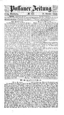 Passauer Zeitung Freitag 28. November 1862