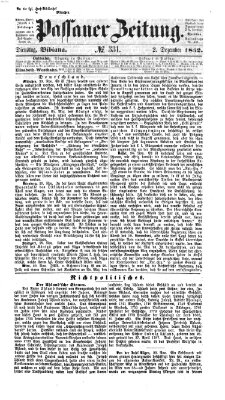 Passauer Zeitung Dienstag 2. Dezember 1862