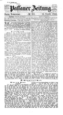 Passauer Zeitung Montag 22. Dezember 1862