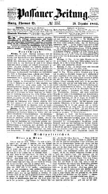 Passauer Zeitung Montag 29. Dezember 1862