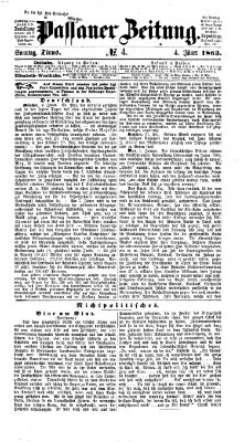 Passauer Zeitung Sonntag 4. Januar 1863