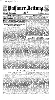 Passauer Zeitung Mittwoch 7. Januar 1863