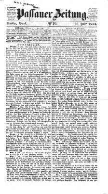 Passauer Zeitung Samstag 10. Januar 1863