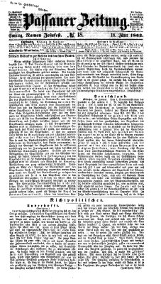 Passauer Zeitung Sonntag 18. Januar 1863