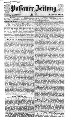 Passauer Zeitung Sonntag 1. Februar 1863