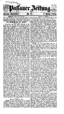 Passauer Zeitung Mittwoch 4. Februar 1863