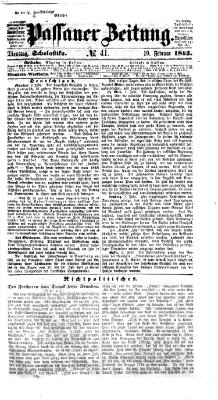 Passauer Zeitung Dienstag 10. Februar 1863