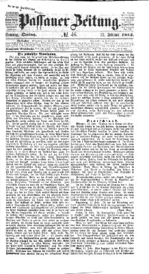 Passauer Zeitung Sonntag 15. Februar 1863