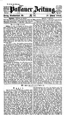 Passauer Zeitung Freitag 20. Februar 1863