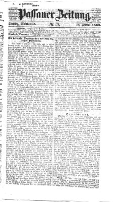 Passauer Zeitung Samstag 28. Februar 1863