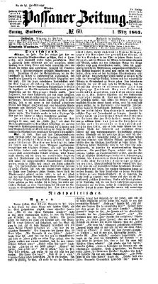 Passauer Zeitung Sonntag 1. März 1863