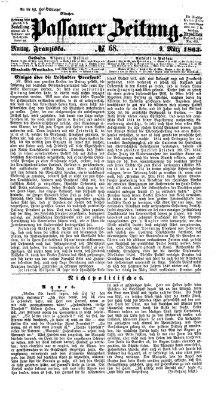 Passauer Zeitung Montag 9. März 1863