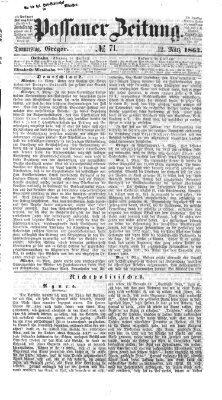 Passauer Zeitung Donnerstag 12. März 1863