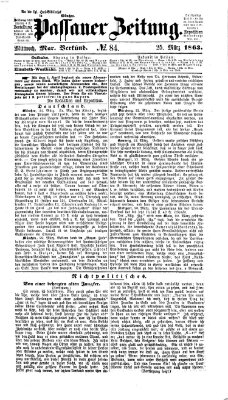 Passauer Zeitung Mittwoch 25. März 1863