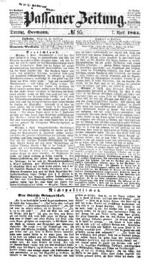 Passauer Zeitung Dienstag 7. April 1863