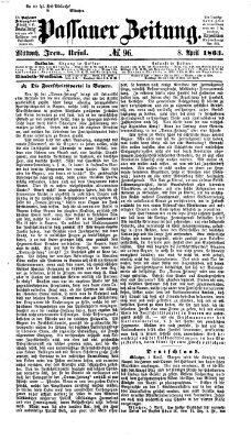 Passauer Zeitung Mittwoch 8. April 1863