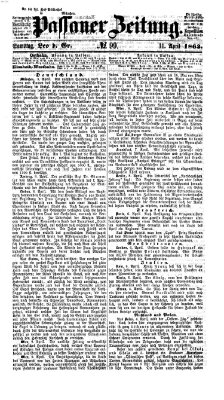 Passauer Zeitung Samstag 11. April 1863