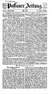 Passauer Zeitung Freitag 17. April 1863