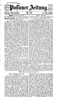 Passauer Zeitung Sonntag 31. Mai 1863