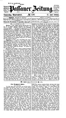 Passauer Zeitung Donnerstag 11. Juni 1863