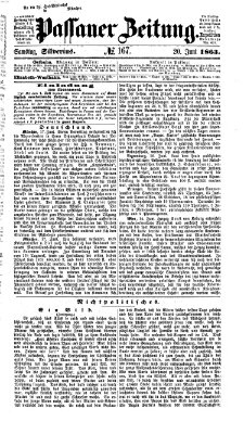 Passauer Zeitung Samstag 20. Juni 1863