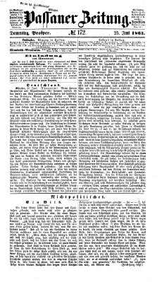 Passauer Zeitung Donnerstag 25. Juni 1863