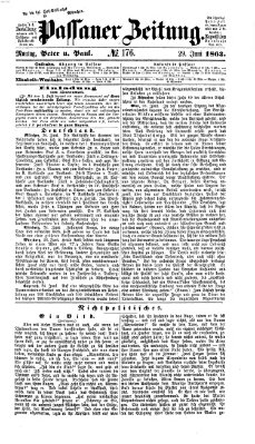 Passauer Zeitung Montag 29. Juni 1863