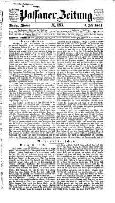 Passauer Zeitung Montag 6. Juli 1863