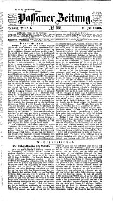 Passauer Zeitung Samstag 11. Juli 1863