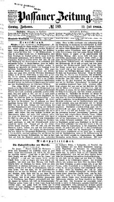 Passauer Zeitung Sonntag 12. Juli 1863