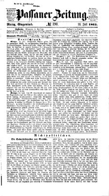 Passauer Zeitung Montag 13. Juli 1863