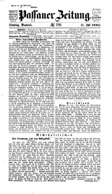 Passauer Zeitung Dienstag 21. Juli 1863