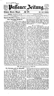 Passauer Zeitung Mittwoch 22. Juli 1863